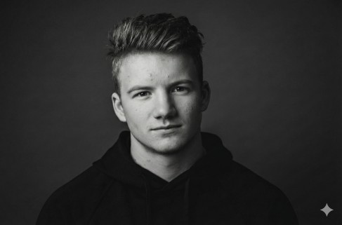 Black & White Professional Studio Portrait