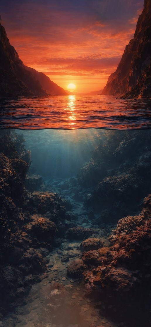 بين عالمين في الغروب